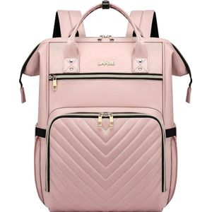 Laptop tas 17,3 inch - Roze - 45x28x17 - vierkant vorm - Rugzak voor vrouwen - Waterdicht voor werk, school, kantoor, reizen