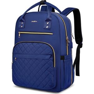 Laptoptas 17.3 inch - Blauw - USB-oplaadpoort - 47 x 33 x 15 cm - Veel opbergruimte - 35 L - Rugzak voor kantoor, school, werk, reizen