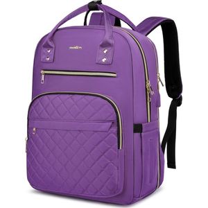 Laptoptas 17.3 inch - Paars - USB-oplaadpoort - 47 x 33 x 15 cm - Veel opbergruimte - 35 L - Rugzak voor kantoor, school, werk, reizen