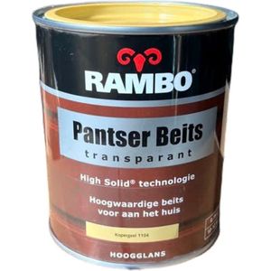 Rambo Pantser Beits Transparant- 0,75 liter - Kopergeel