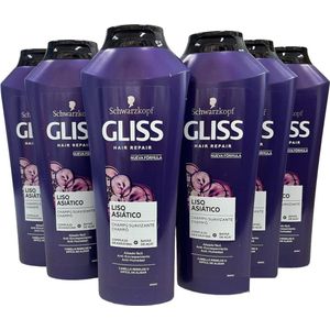 Schwarzkopf Gliss Hair Repair Asia Straight Smoothing Shampoo Voordeelverpakking 6x 370 ml