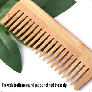 Houten Kam, Antistatische Houten Kam, Verzorgt Haar en Baard, Ideaal voor Baardverzorging Onderweg, Kapperskammen voor elk Haartype, Natuurlijke Bamboe Kam