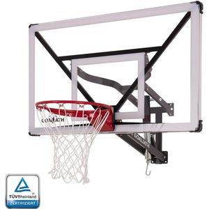 Goaliath GoTek 54 Wall Mount - Muurbevestigd & verstelbaar basketbalbord - 137 x 84 Polycarbonaat Backboard - Verstelbaar naar NBA & FIBA hoogtenormen - 5 jaar garantie