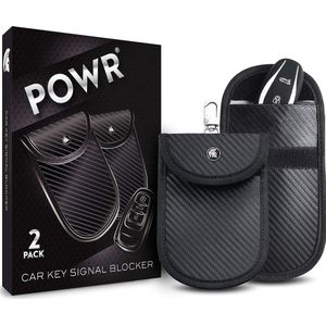 RFID Beschermhoes Autosleutel - Autosleutel Blokkeringshoesjes (2 stuks) - Faraday Pouch met Ingebouwde Sleutelclips - Anti-diefstal Koolstofvezel Faraday Hoesje - Beschermer voor autosleutels