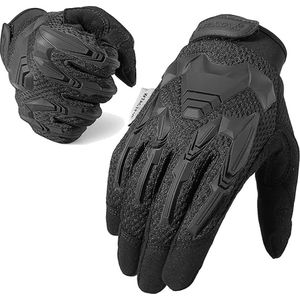 Tactische Handschoenen - Motorhandschoenen - Leger Handschoenen - Maat M - Zwart - Heren Touchscreen Motorhandschoenen voor Mountainbiken, Motorcross, Klimmen, Beveiliging, Wandelen, Motorrijden, Jagen