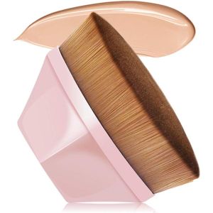 Foundation Kwast, Make-up Kwast met Opbergdoos [60 g/Super Soft] Foundation Wonder Brush voor het Mengen van Vloeistof, Crème, Concealer Premium (Roze)
