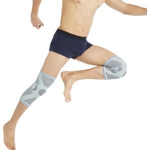 - Kniebandage met bamboevezel, lichtgewicht - comfortabele en ademende stof, elastische brace voor mannen, vrouwen, jongeren - grijs (1 Paar, Maat XL)