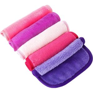 5 stuks make-up remover doeken, microfiber doek gezichtsreiniging doekjes gezichtsdoekjes make-up remover make-up handdoeken washandjes voor gevoelige huid dagelijkse reizen oogverzorging (B)