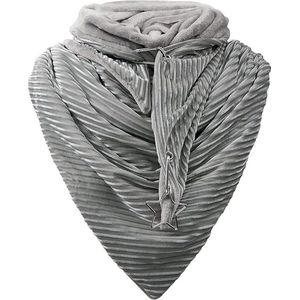 Sjaal Driehoek voor dames, shawl met knoop, driehoekige sjaal met strepen, warm, zacht, met patroon, effen, voor herfst, winter, als cadeau, halsdoek voor vrouwen, multicolor-12, 1 stuk