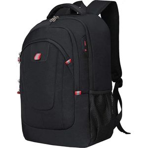 anti-diefstal rugzak voor 17,3 inch (44 cm) laptop herenrugzak met USB-aansluiting schoolrugzak grote business notebook backpack voor werk reizen mannen jongens, B2-zwart., 33 * 22 * 49cm, Rugzak
