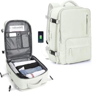 Cabin Bags voor Ryanair Underseat carry-ons Bag Women, Hand Bagage Bag Mannen reizen Backpack Cabin Size Laptop Backpack met USB-oplaadpoortschoenen Compartiment