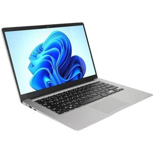 14,1 Inch HD-laptop, Resolutie 1920 X 1080 6 GB RAM 256 GB SSD 100‑240 V 6000 MAh Batterij 14,1 Inch Notebook Dubbele Draagbare Stereoluidsprekers voor Thuis (EU-stekker)