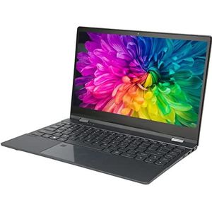 Laptop, 3840x2160 Resolutie 360 ​​Graden Flip Ondersteuning 4K FHD IPS 14.1 Inch Laptop 12G RAM Multiport voor 10 11 (EU-stekker 1 TB)