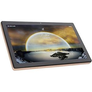 Tablet, Ondersteuning voor Snel Opladen EU-stekker 100-240V CPU 8 Core 5.0 10.1 Inch Tablet 12 Dubbele Camera voor op Reis (Goud)