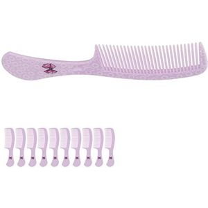 Kapperskam Ergonomisch Compact Voorkom Statische Elektriciteit 10-delige ABS Styling Brede Kam voor Meisjes voor Thuis (Purper)