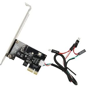 Computer Power Reset Schakelaar PCIE-kaart, PCIE X1 Connector, Multifunctionele Verdikte Gouden Pin, Duurzame Power Reset Schakelaar PCIE-kaart, Robuust voor Pc