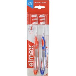 elmex - Anti-Cariës InterX - Tandenborstel - Ergonomische Handgreep - X-Vormige Borstelharen