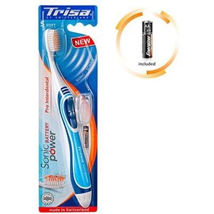 TRISA Sonicpower Battery Pro tandenborstel Interdental, zwart/blauw gesorteerd
