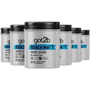 Got2b - Men - Beach Matt Paste - Haarstyling - Voordeelverpakking - 6 x 100 ml