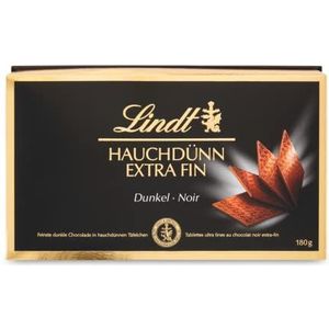 Lindt - Doos met extra fijne chocoladevierkanten – pure chocolade, 180 g