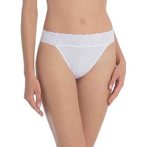Calida Tanga voor dames, lycra kant, wit, 36/38