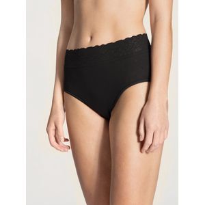 CALIDA Iconics Midi Slip voor dames, van 100% katoen, met kant, wit, 48-50