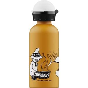 SIGG X Moomin Camping Drinkfles voor kinderen (0,4 L), niet-giftige kinderwaterfles met lekvrije deksel, gemaakt in Zwitserland aluminium fles voor water