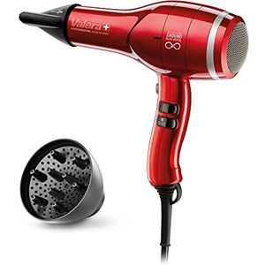 Valera – Swiss Air4Ever eQ Sèche-cheveux professionnel avec moteur numérique – Durable et puissant, générateur d'ions, purification d'air Sanify, flux d'air intelligent, 2400 watts, rouge