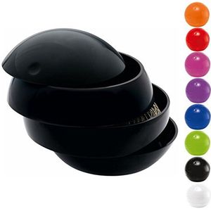 Spirella - Cosmetica-organizer Bowl Beauty - Opbergdoos - Zwart - 3 Vakken - 16 x 14 cm