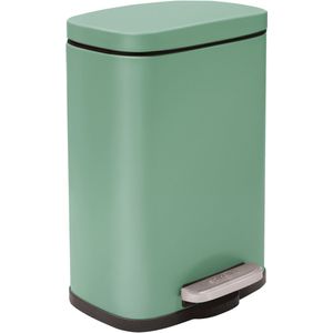 Spirella Pedaalemmer Venice salie groen 5 liter metaal L21 x H30 soft close toilet/badkamer