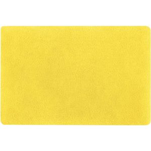 Spirella badkamer vloer kleedje/badmat tapijt - hoogpolig en luxe uitvoering - geel - 50 x 80 - Badmatjes