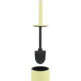 Spirella Luxe Toiletborstel in houder Cannes - geel - metaal - 40 x 9 cm - met binnenbak