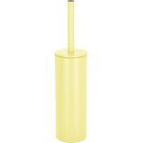 Spirella Luxe Toiletborstel in houder Cannes - geel - metaal - 40 x 9 cm - met binnenbak