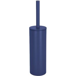 Spirella Luxe Toiletborstel in houder Cannes - donkerblauw - metaal - 40 x 9 cm - met binnenbak