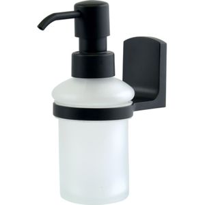 Spirella Zeepdispenser Taku | robuust mat glas | voor wandmontage inclusief schroeven | ook geschikt om te lijmen, apart verkrijgbaar, off-white, distributeur de Savon