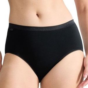 Sloggi Basic Midi slipje voor dames, zwart, 50 EU, zwart.