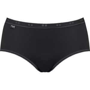 Sloggi - Basic Midi Slip - Zwart - Katoenen Dames Onderbroek