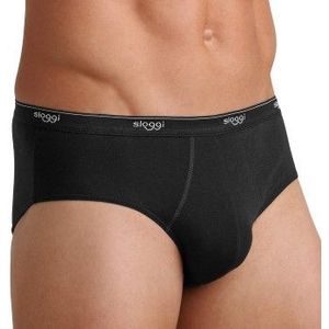 sloggi Heren Basic Midi Slip, zwart, 4, zwart, 4