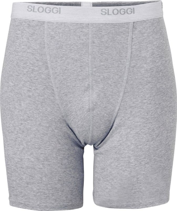 Sloggi - Basic Long Heren - Boxershort - Grijs - Lange Pijpjes - Tegen Schurende Benen