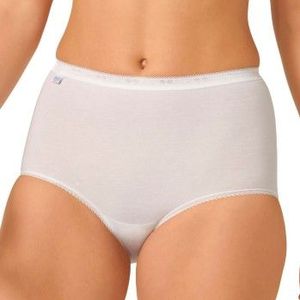 Set van 3 maxi slips Basic + SLOGGI. Katoen materiaal. Maten 54 FR - 52 EU. Wit kleur