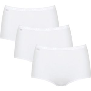 Sloggi - Basic+ - Dames Maxi Slip - Wit - 95% Katoen, 5% Elastaan - Set van 3