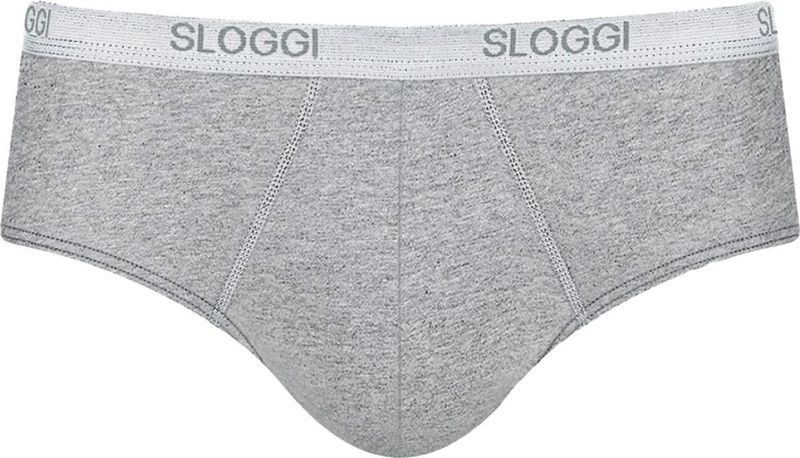 Sloggi - Basic Midi - Heren Heup Slip - Grijs - Katoen/Elastaan
