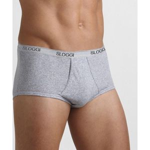 Sloggi Men Basic Maxi, heren heren slip met smalle zijkanten (1-pack), grijs