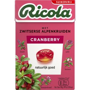 Ricola - Kruidenpastilles - Cranberry - Suikervrij - 75g