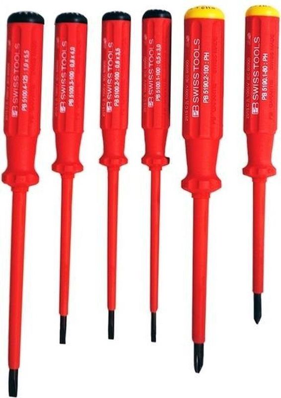 Schroevendraaierset VDE 6-delig gleuf/PH in doos Classic PB Swiss Tools