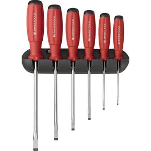 Schroevendraaierset 6-delig gleuf in wandhouder SwissGrip PB Swiss Tools