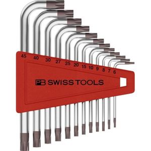 Haakse inbussleutelset in kunststof box 12-delig T6-T45 PB Swiss Tools