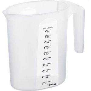 Rotho maatbeker 1 liter TOPLINE Transparant