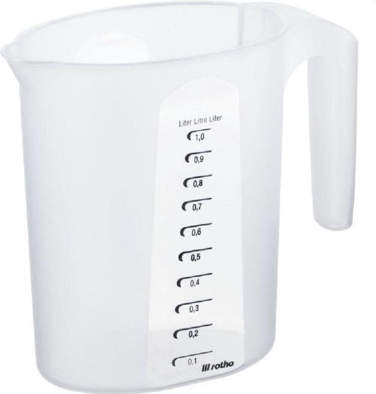 Rotho maatbeker 1 liter TOPLINE Transparant