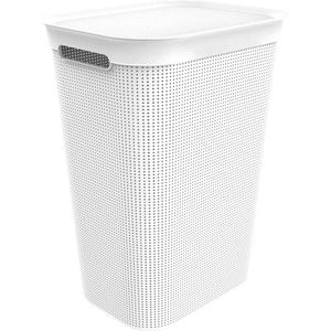 Blokker wasbox 50 liter met afneembaar klapdeksel wit